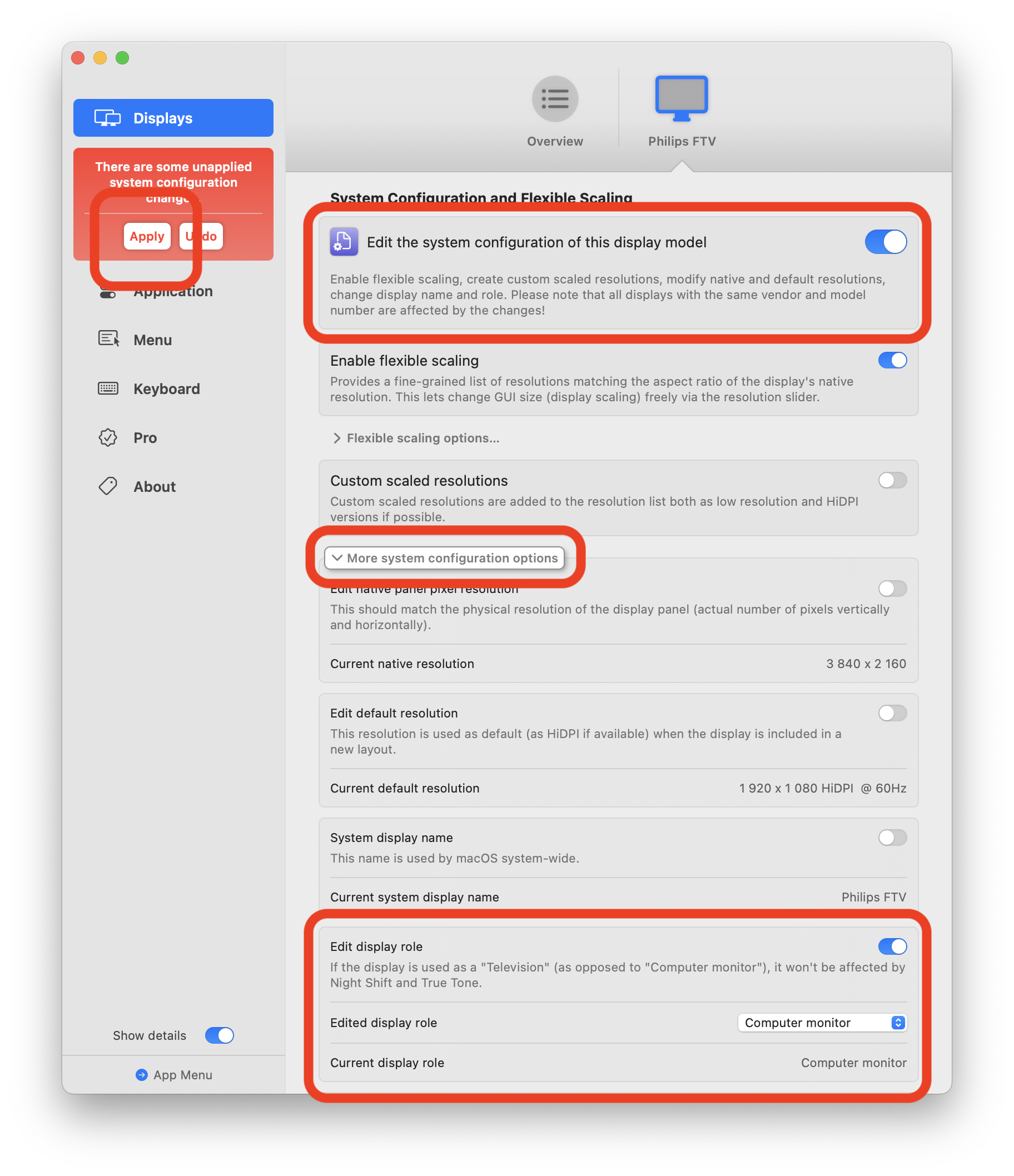 显示器角色设置